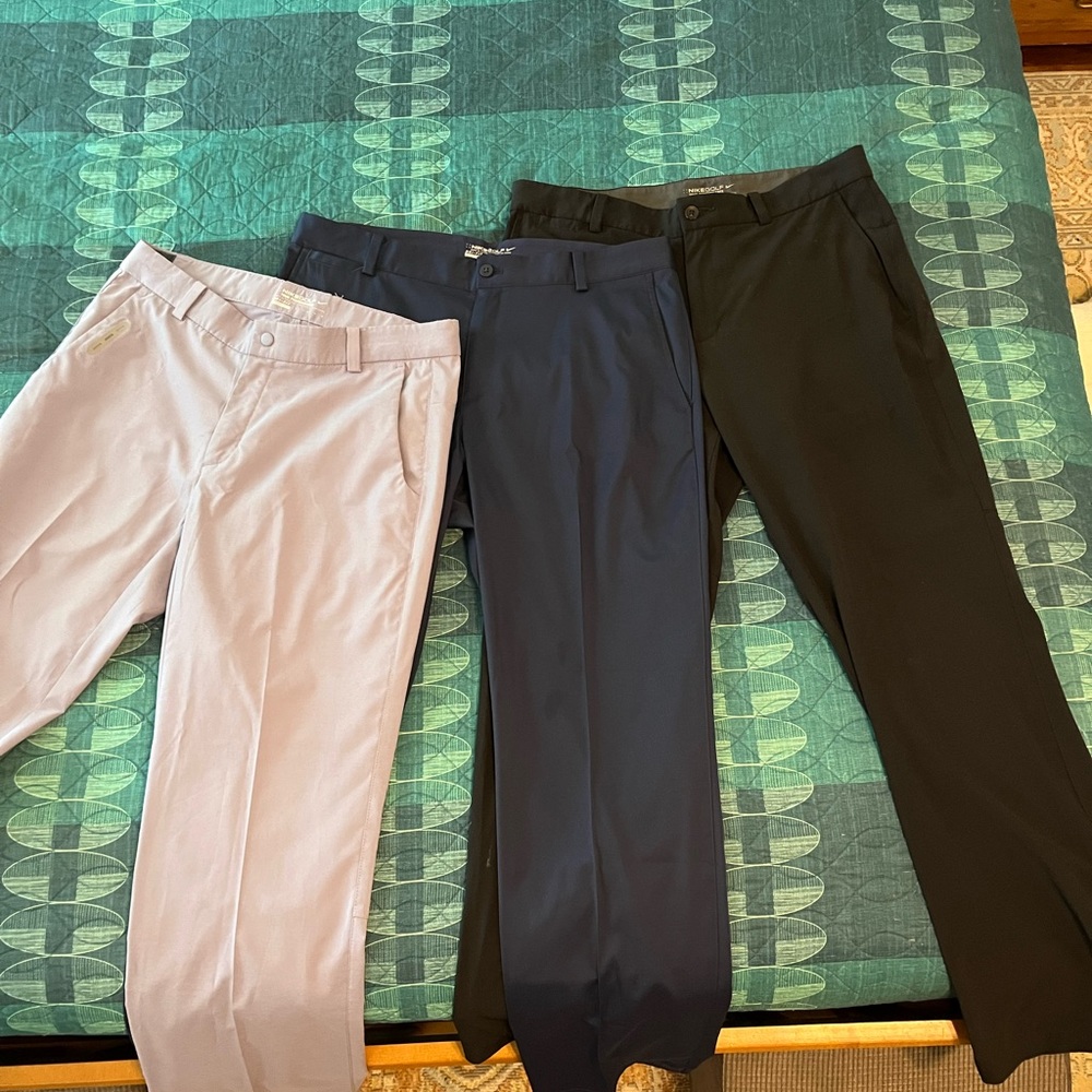 3 Pairs of Nike Golf Pants 32 x 30